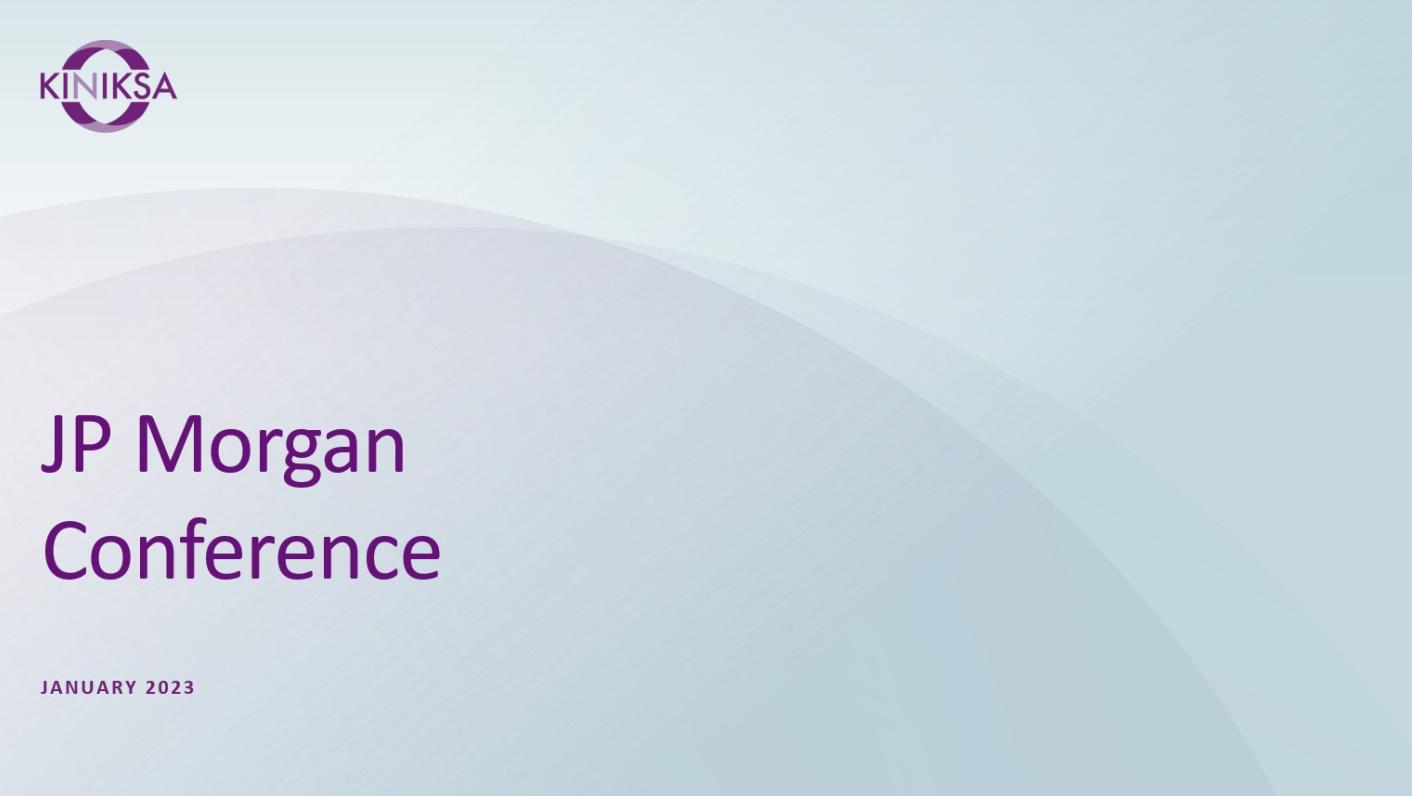 JP Morgan Conference